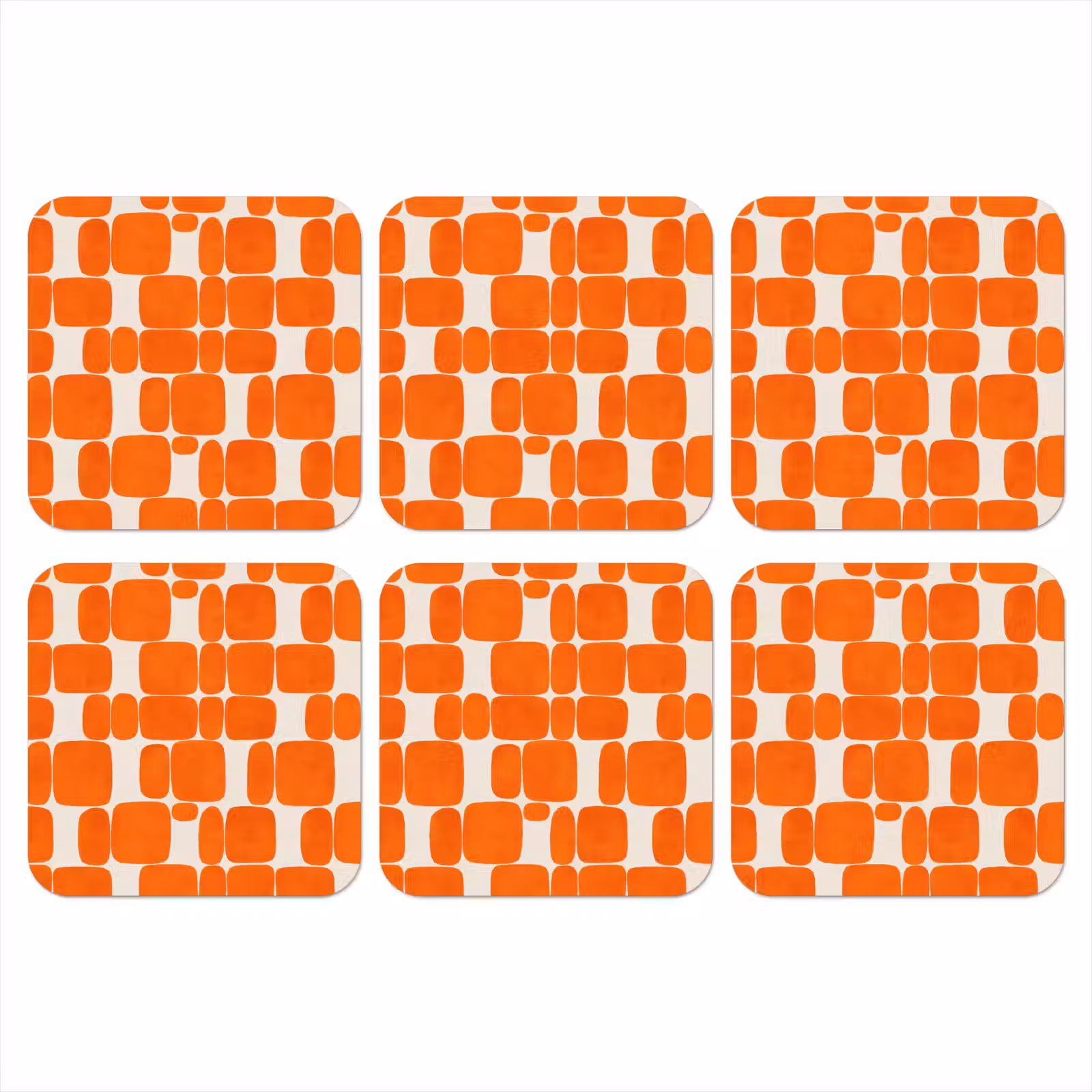 Onderzetter​ - Patroon - Retro - Oranje — 1