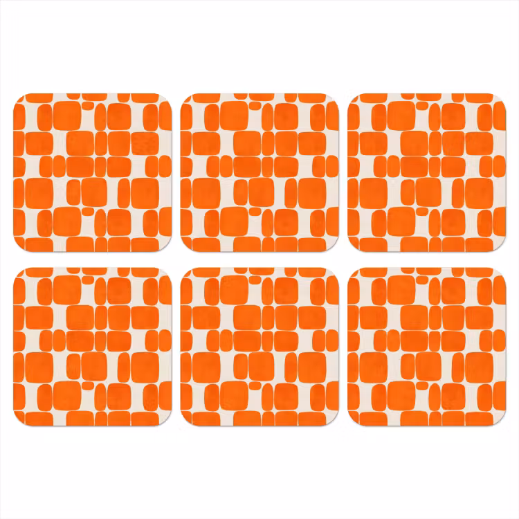 Onderzetter​ - Patroon - Retro - Oranje — 1