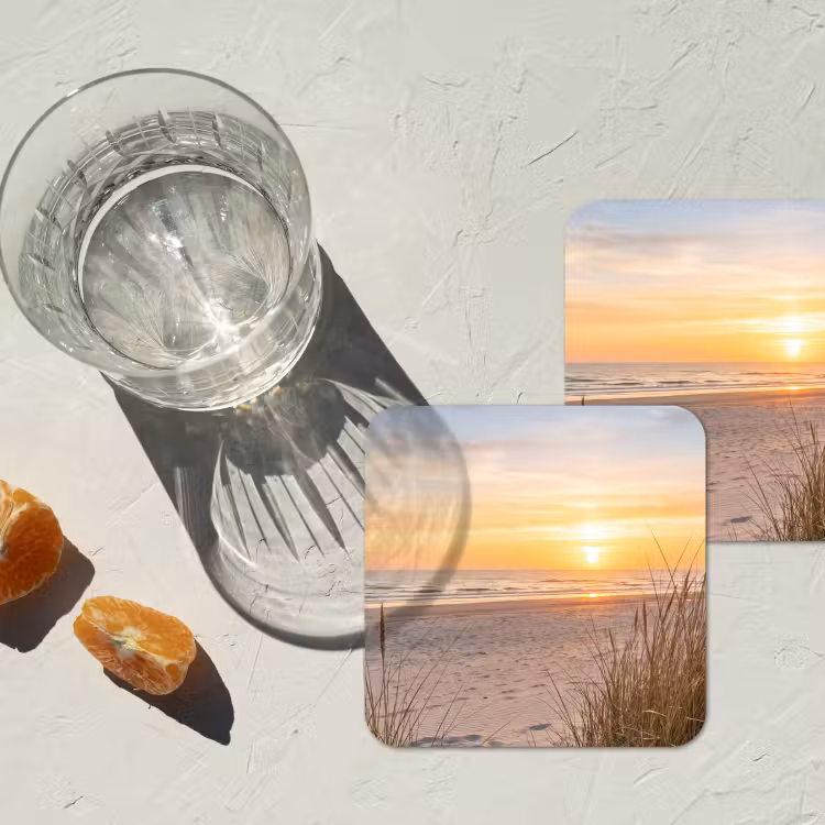 Onderzetter​ - Zonsondergang - Duinen - Zee — 3