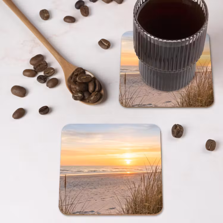 Onderzetter​ - Zonsondergang - Duinen - Zee — 4