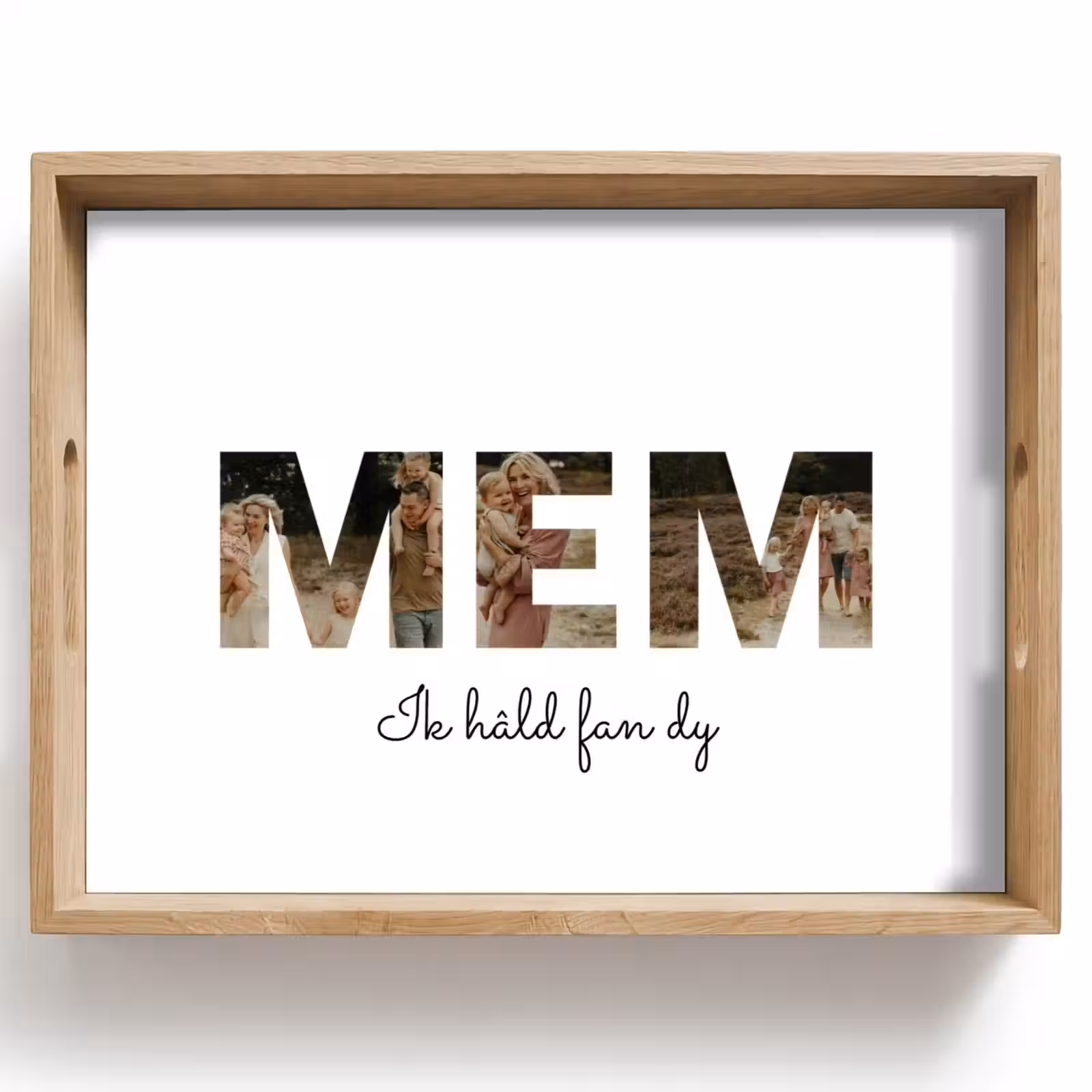 Gepersonaliseerd dienblad - Mem - Lettercollage — 1
