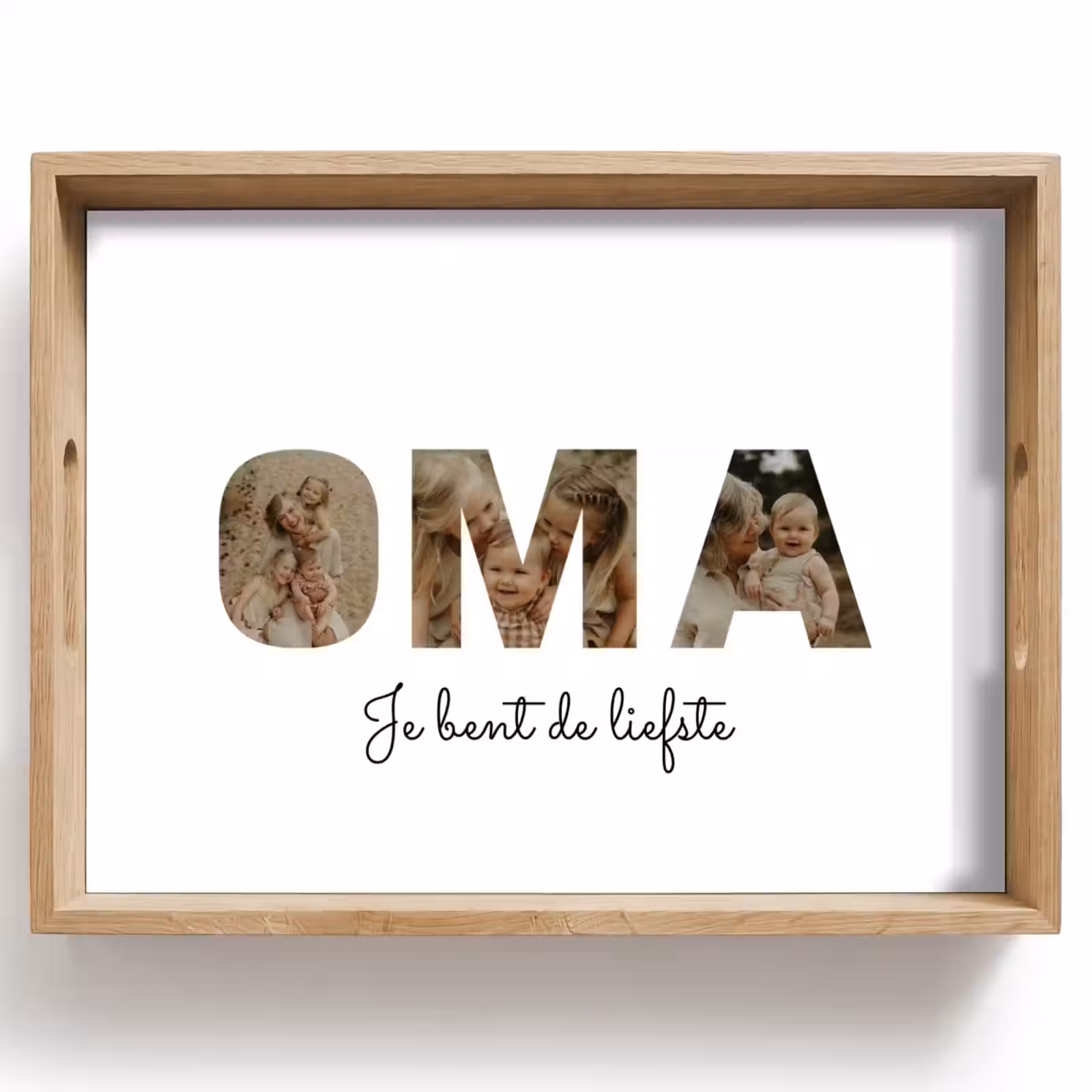 Gepersonaliseerd dienblad - Oma - Lettercollage — 1