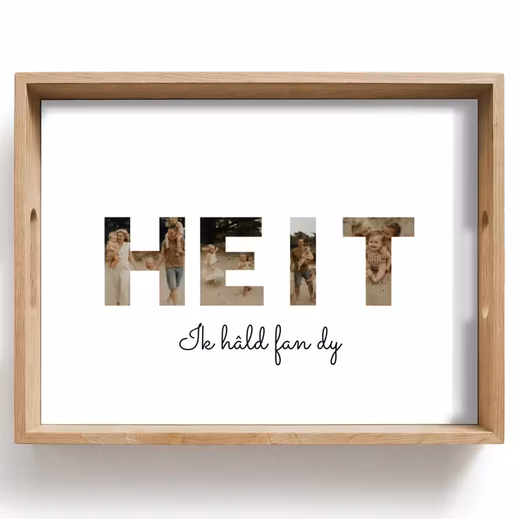 Gepersonaliseerd dienblad - Heit - Lettercollage — 1