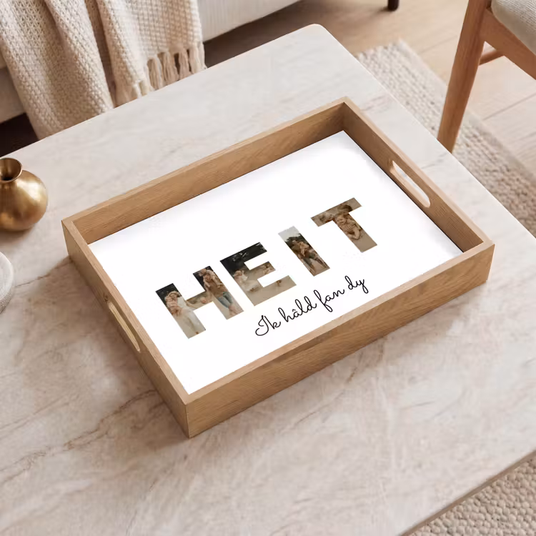 Gepersonaliseerd dienblad - Heit - Lettercollage — 2
