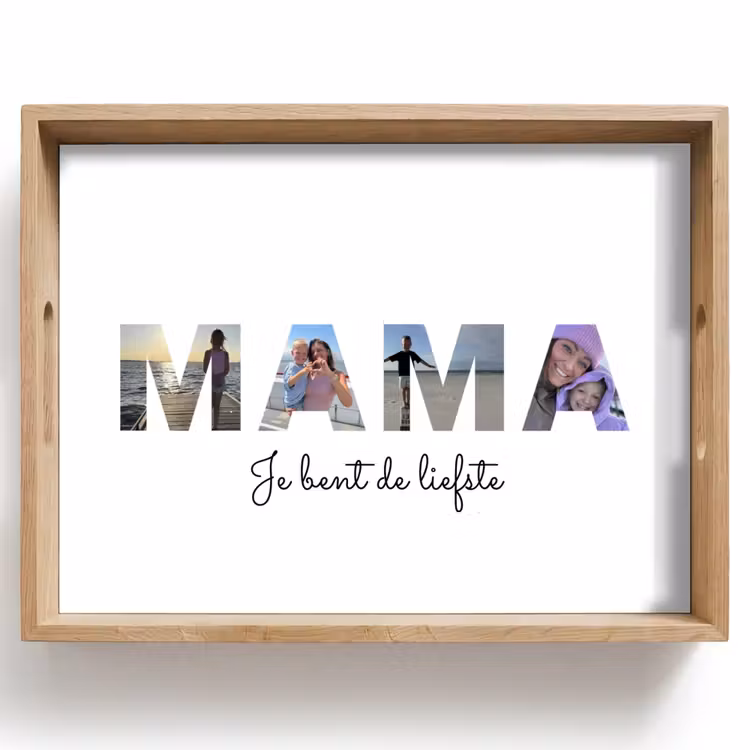 Gepersonaliseerd dienblad - Mama - Lettercollage — 1