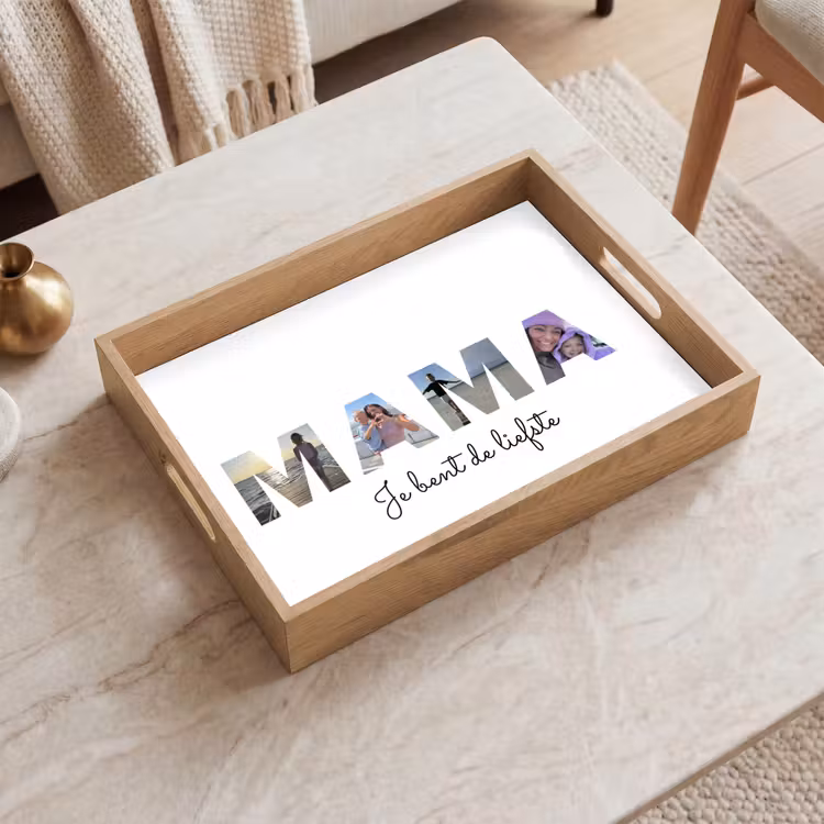 Gepersonaliseerd dienblad - Mama - Lettercollage — 2