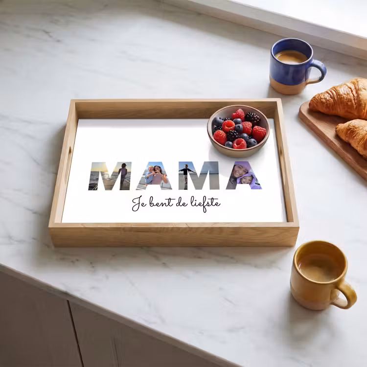 Gepersonaliseerd dienblad - Mama - Lettercollage — 4