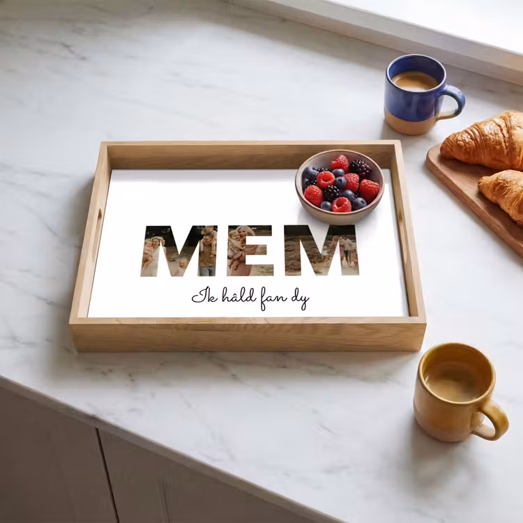 Gepersonaliseerd dienblad - Mem - Lettercollage — 4
