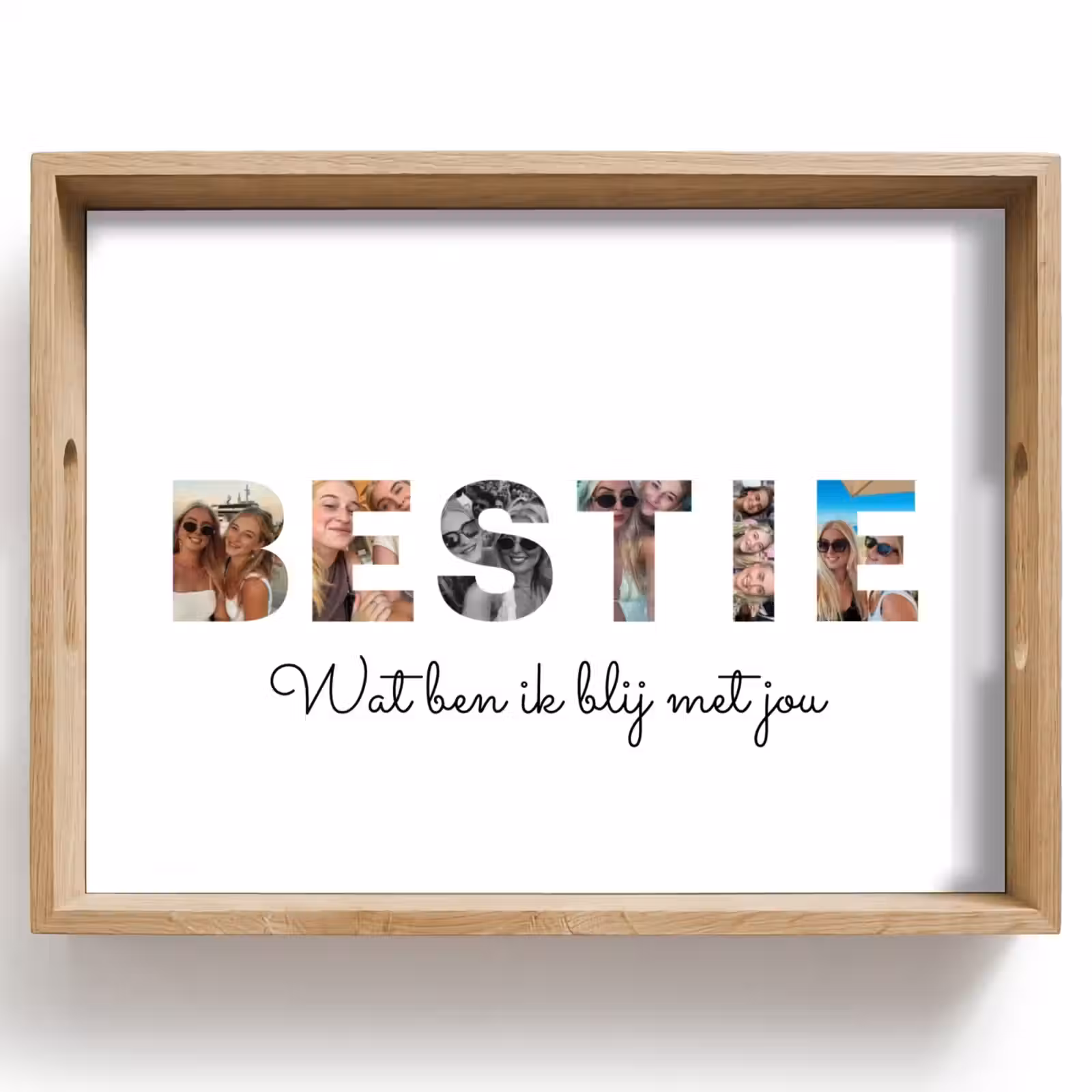 Gepersonaliseerd dienblad - Bestie - Lettercollage — 1