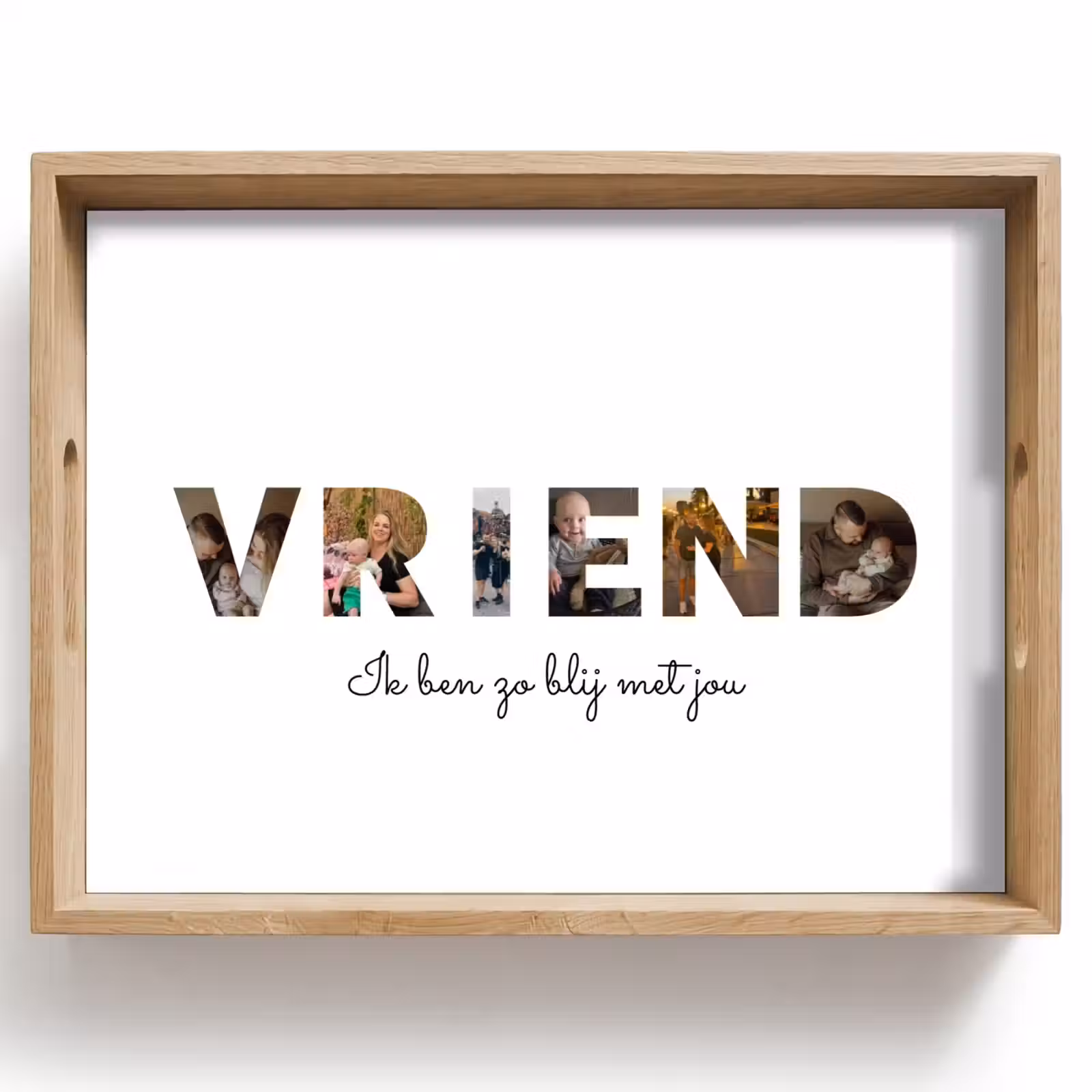 Gepersonaliseerd dienblad - Vriend - Lettercollage — 1