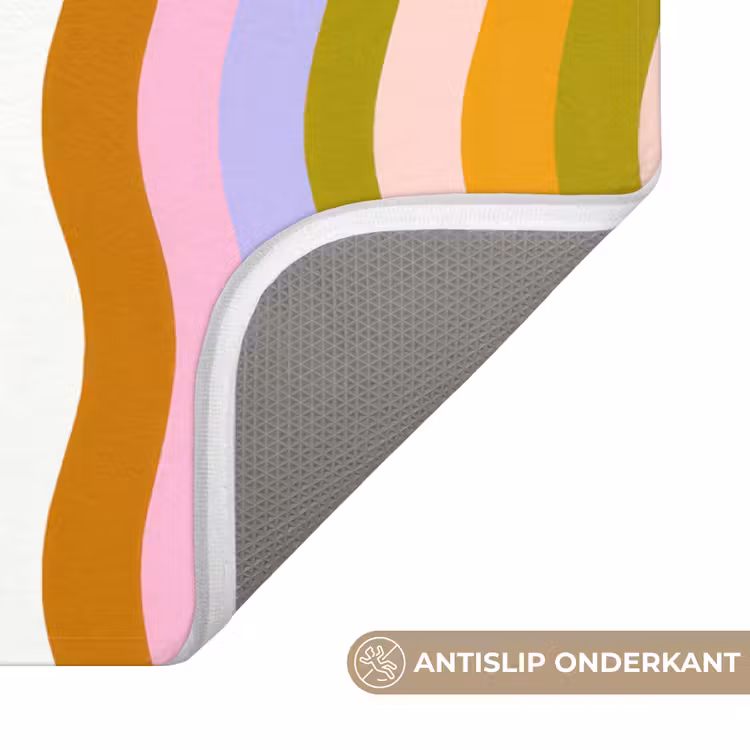 Badmat - lijnen - Golven - Pastelkleuren - Patroon — 3