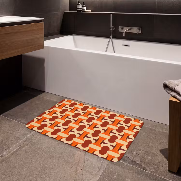 Badmat - Geometrisch - Retro - Oranje — 4