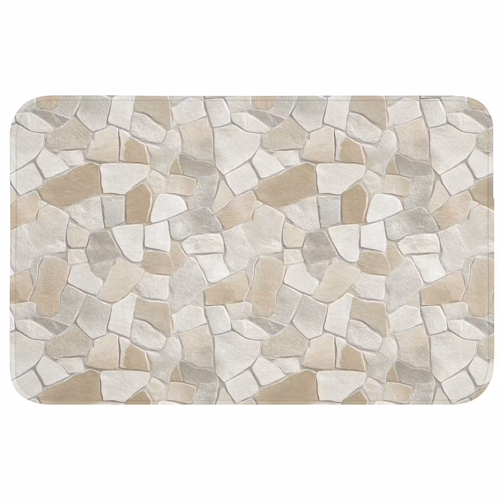 Badmat - Mozaïek - Stenen - Beige — 1
