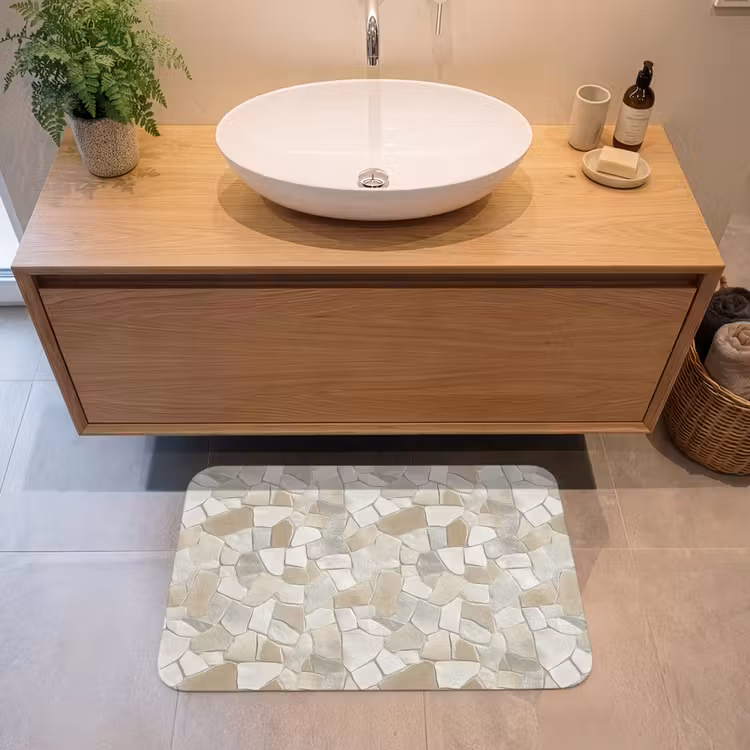 Badmat - Mozaïek - Stenen - Beige — 2