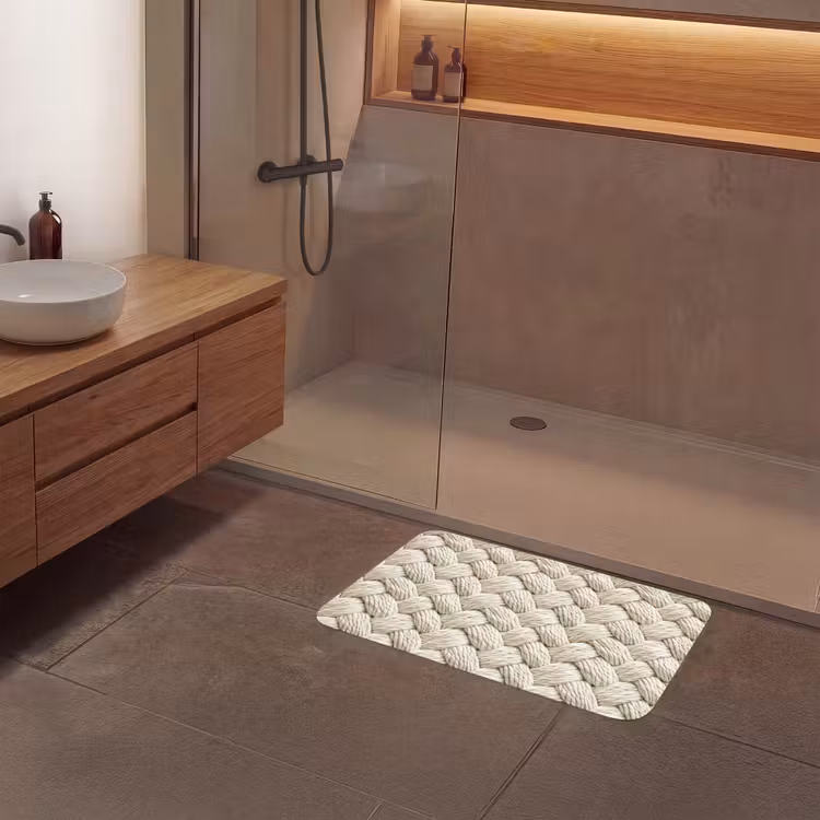 Badmat - Touw - Gebreid - Beige — 6