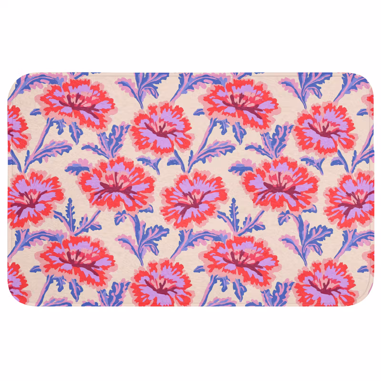 Badmat - Bloemen - Patroon - Meerkleurig — 1