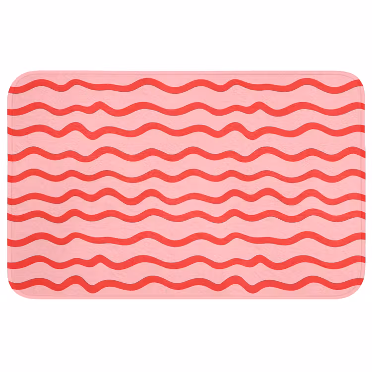 Badmat - Speels - Patroon - Rood — 1