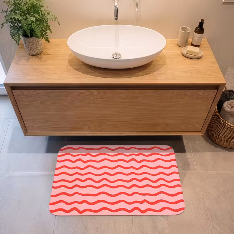 Badmat - Speels - Patroon - Rood — 2