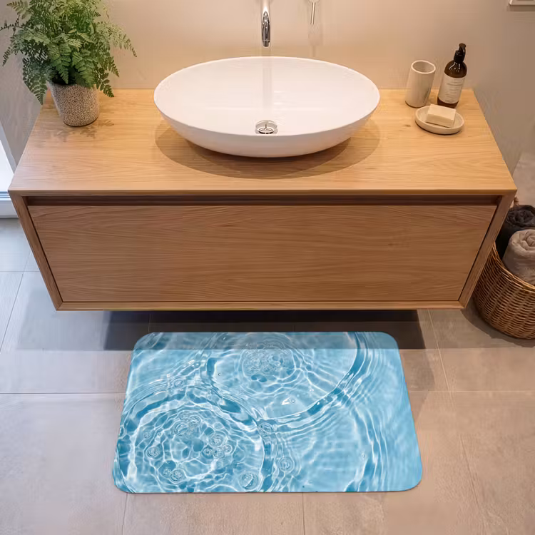 Badmat - Water - Blauw - bubbels — 2