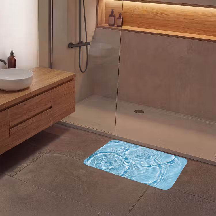 Badmat - Water - Blauw - bubbels — 6