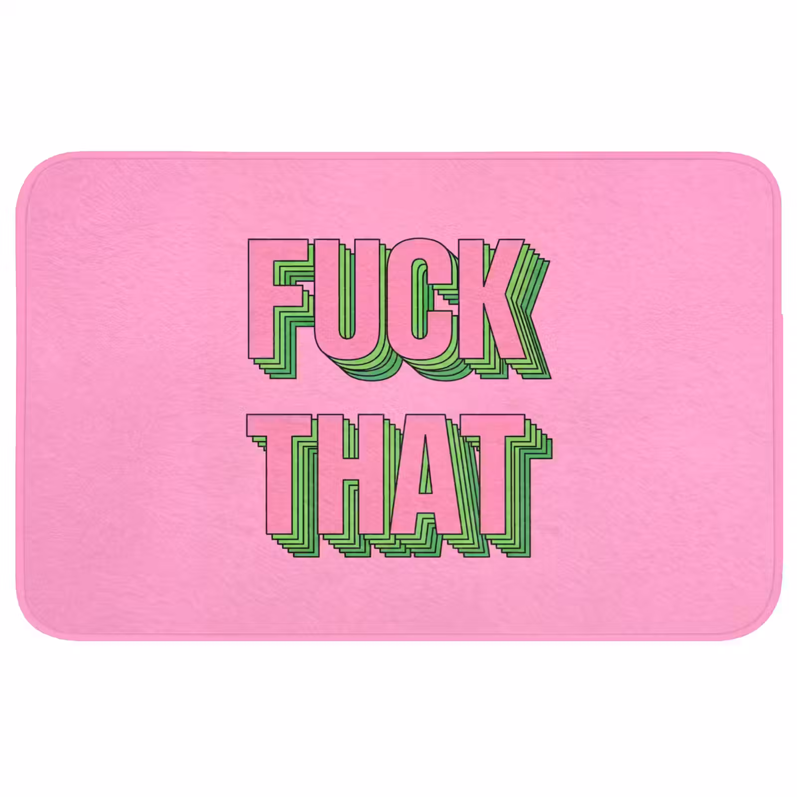 Badmat - Tekst - Bold - Roze — 1