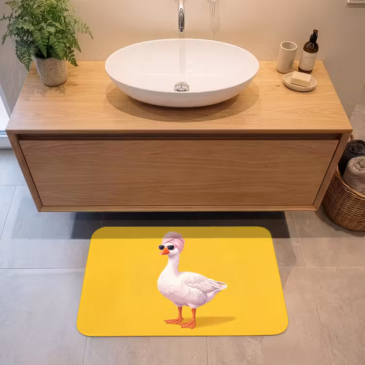 Badmat - Eend - Zonnebril - Geel — 2