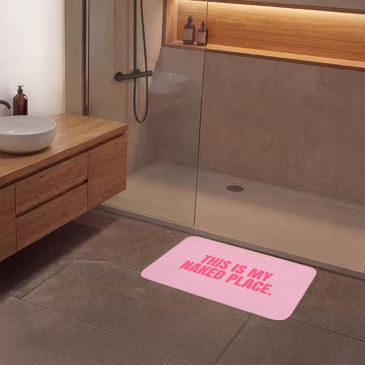 Badmat - Tekst - Modern - Roze — 6