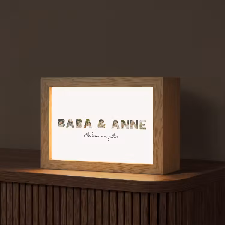 Gepersonaliseerde Lightbox - Baba & Anne - Lettercollage — 1