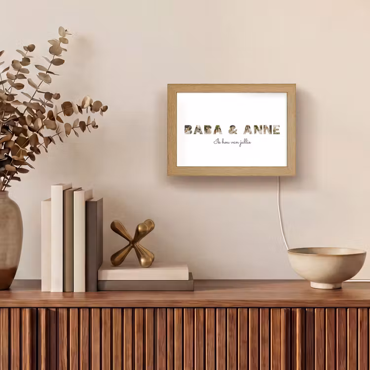 Gepersonaliseerde Lightbox - Baba & Anne - Lettercollage — 4