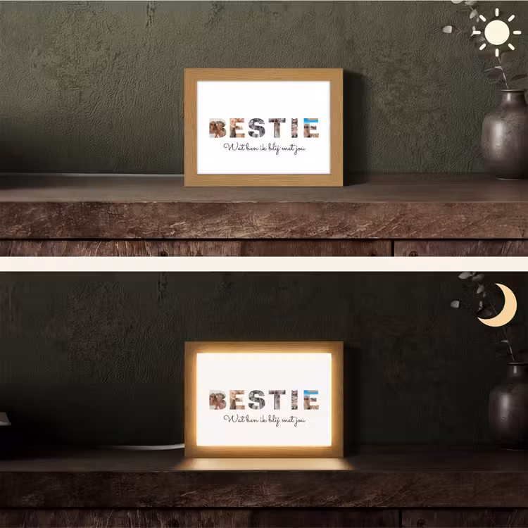Gepersonaliseerde Lightbox - Bestie - Lettercollage — 5