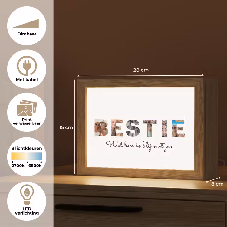 Gepersonaliseerde Lightbox - Bestie - Lettercollage — 7