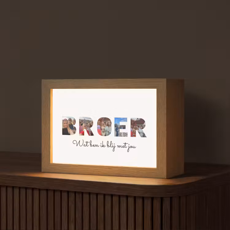 Gepersonaliseerde Lightbox - Broer - Lettercollage — 1