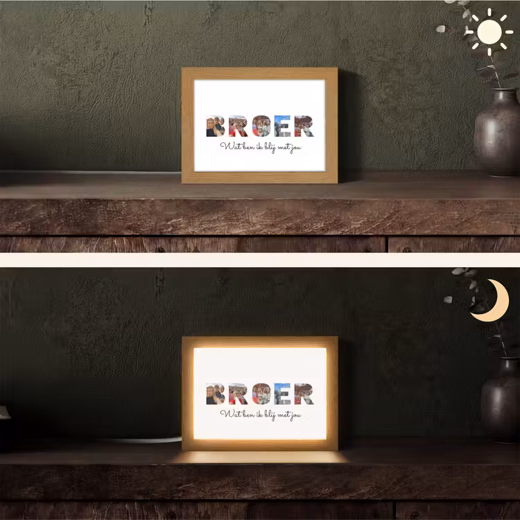 Gepersonaliseerde Lightbox - Broer - Lettercollage — 5