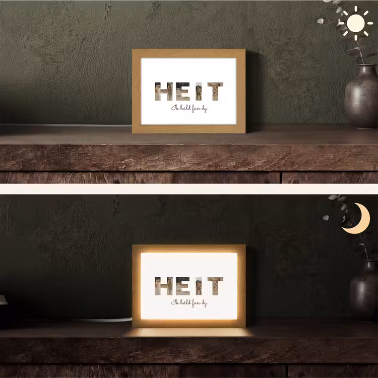 Gepersonaliseerde Lightbox - Heit - Lettercollage — 5