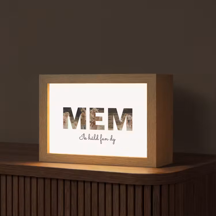 Gepersonaliseerde Lightbox - Mem - Lettercollage — 1