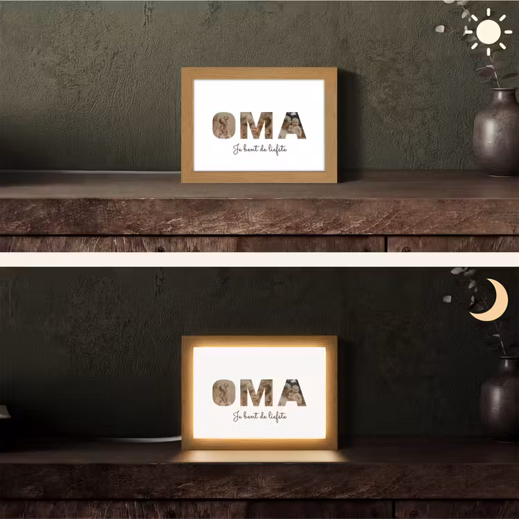 Gepersonaliseerde Lightbox - Oma - Lettercollage — 5