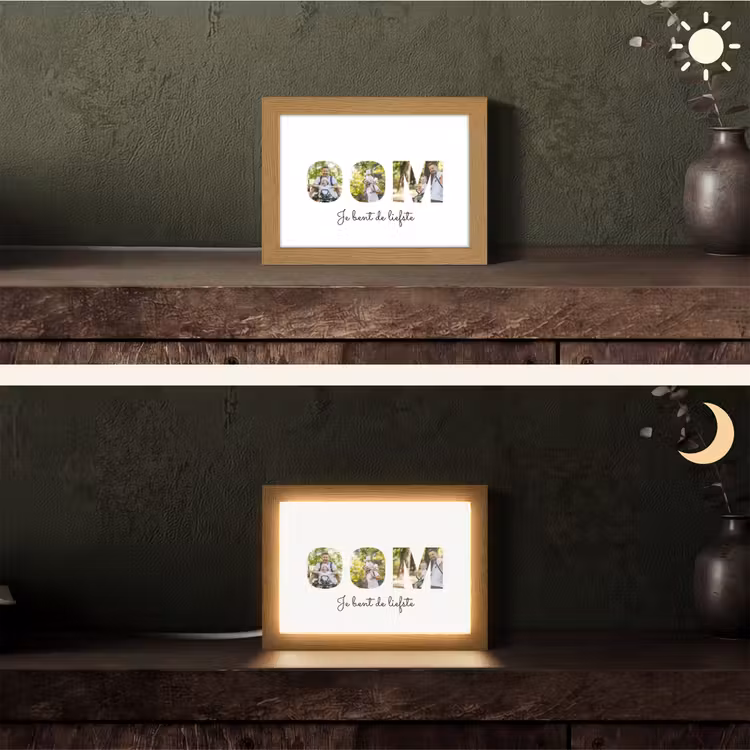 Gepersonaliseerde Lightbox - Oom - Lettercollage — 5