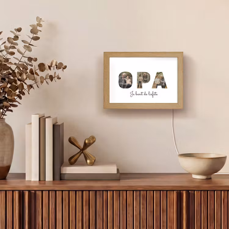 Gepersonaliseerde Lightbox - Opa - Lettercollage — 4