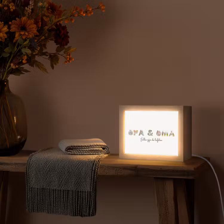 Gepersonaliseerde Lightbox - Opa & Oma - Lettercollage — 2