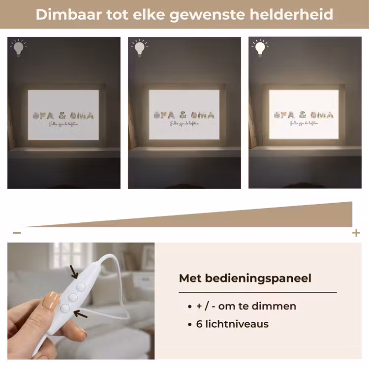 Gepersonaliseerde Lightbox - Opa & Oma - Lettercollage — 8