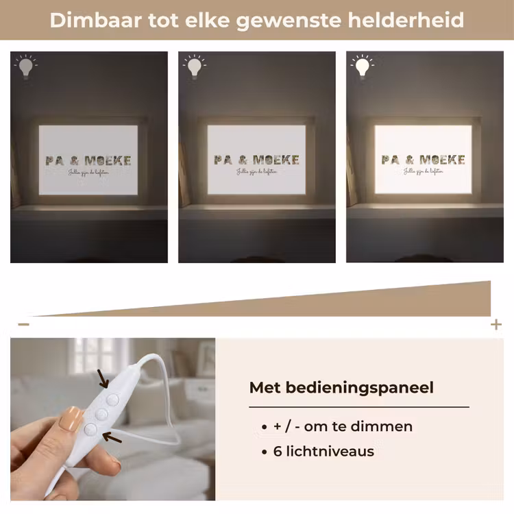 Gepersonaliseerde Lightbox - Pa & Moeke - Lettercollage — 8