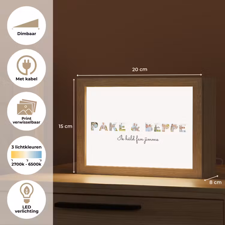 Gepersonaliseerde Lightbox - Pake & Beppe - Lettercollage — 7