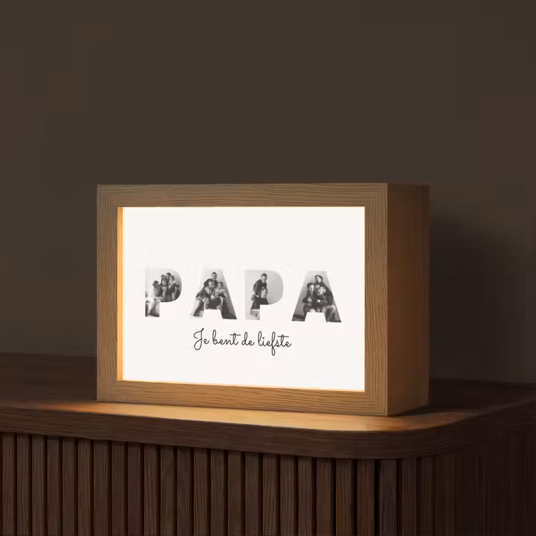 Gepersonaliseerde Lightbox - Papa - Lettercollage — 1