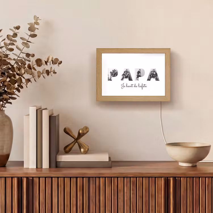 Gepersonaliseerde Lightbox - Papa - Lettercollage — 4