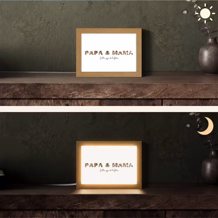 Gepersonaliseerde Lightbox - Papa & Mama - Lettercollage — 5