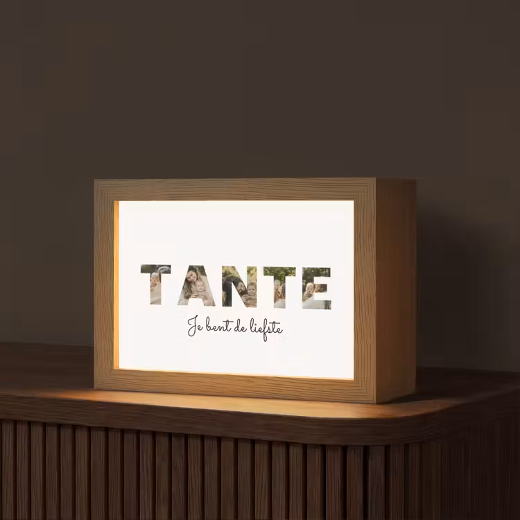 Gepersonaliseerde Lightbox - Tante - Lettercollage — 1