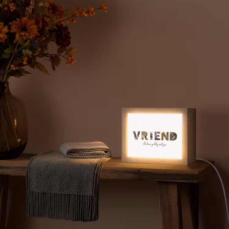 Gepersonaliseerde Lightbox - Vriend - Lettercollage — 2
