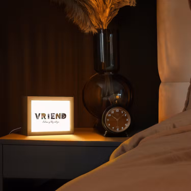 Gepersonaliseerde Lightbox - Vriend - Lettercollage — 3