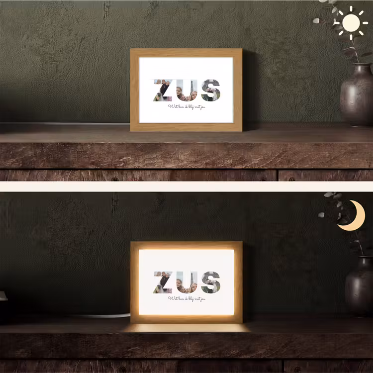 Gepersonaliseerde Lightbox - Zus - Lettercollage — 5
