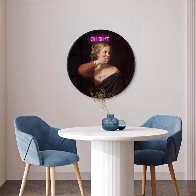 Ronde fotolijst - Quote - Neon - vrouw — 3